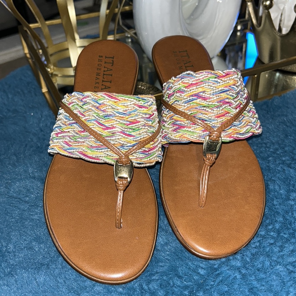 Italian Shoemakers Women's Colorful Woven Sandals